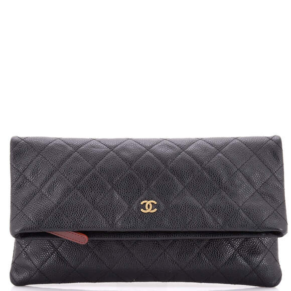 Chanel Handbags - Chanel Beauty CC Clutch Quilted Caviar